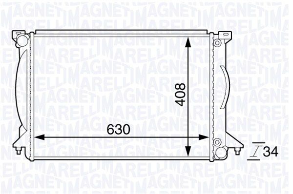 MAGNETI MARELLI radiatorius, variklio aušinimas 350213143900